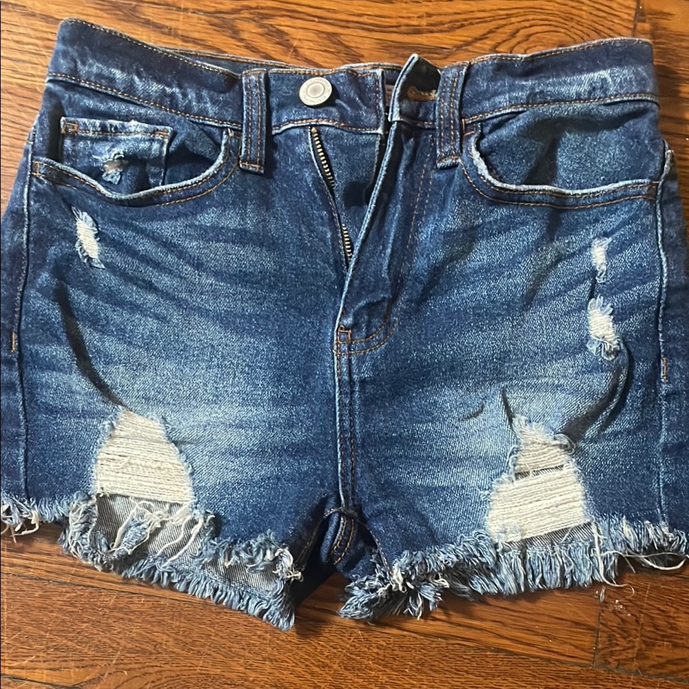 Denim Distressed Women Shorts
